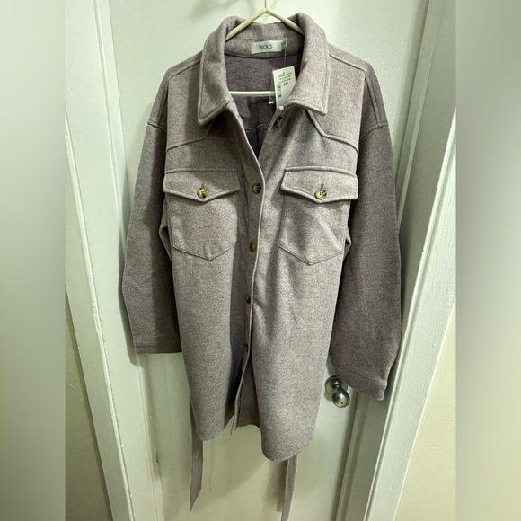 Ricki’s Purple Belted Shirt Jacket - Picture 2 of 5